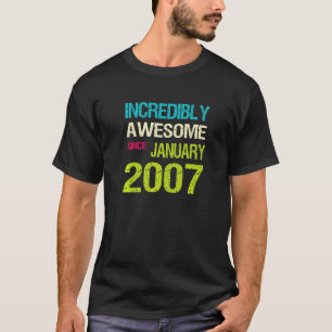 Camiseta Incrível Incrível Desde Aniversário De Janeiro De