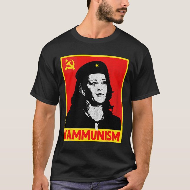 Camiseta Incrível Kamala Harris Kammunismo Comunismo Harris (Frente)