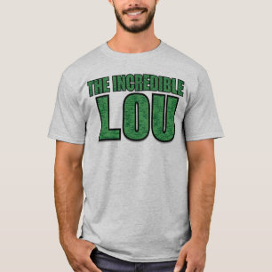 Camiseta Incrível Lou - Tipografia de Padrão de Tijolo Verd