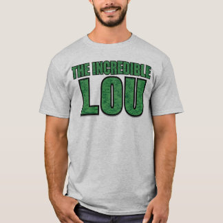 Camiseta Incrível Lou - Tipografia de Padrão de Tijolo Verd