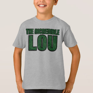 Camiseta Incrível Lou - Tipografia de Padrão de Tijolo Verd