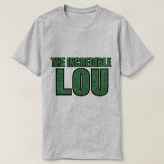 Camiseta Incrível Lou - Tipografia de Padrão de Tijolo Verd