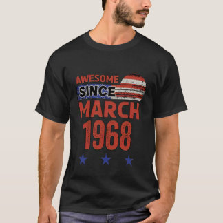 Camiseta Incrível Março 1968 Vintage Bandeira EUA Clássico 