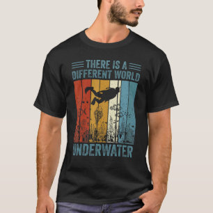 Camiseta Incrível mergulho scuba legal em super estilo vint