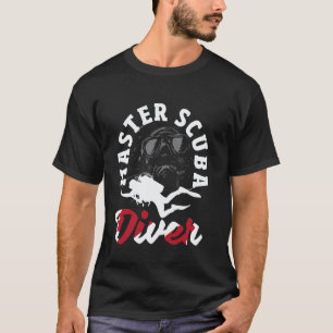 Camiseta Incrível Mestre de Mergulho Scuba Diver Abaixo