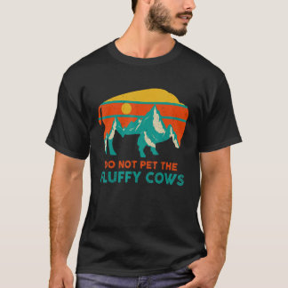 Camiseta Incrível Não Faça Carinho Nos Bois Fofos Bison Na