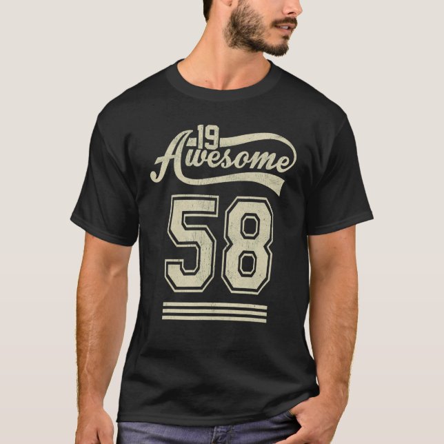 Camiseta Incrível Nascer De 1958 Em 1958 64º Aniversário De (Frente)
