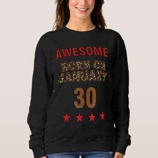 Camiseta Incrível nascido em 30 de janeiro 30 Impressão Leo