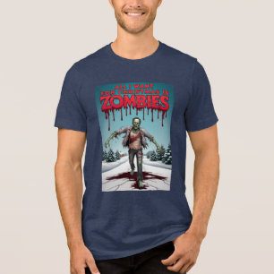 Camiseta Incrível Natal engraçado Caçador de Zumbi Natal