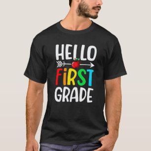 Camiseta Incrível Olá Professor do Primeiro Ano Aluno da 1ª