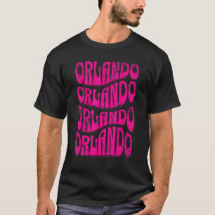 Camiseta Incrível Orlando Florida Groovy Retro Distress De