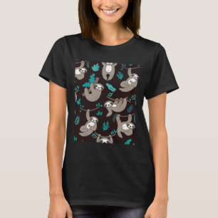 Camiseta Incrível padrão de preguiça Sloth Funny Sloth Padr