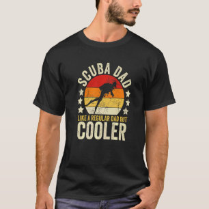 Camiseta Incrível Pai de Mergulho Masculino Como Um Pai Reg