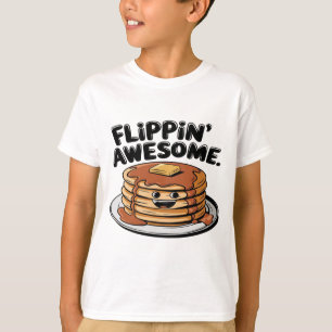 Camiseta Incrível Pancake Stack Engraçado Café da Manhã