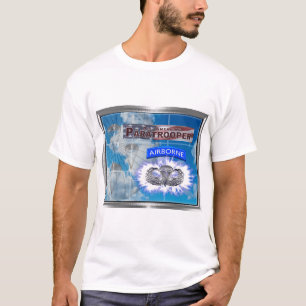 Camiseta Incrível Paraquedista Americana e Bandeira