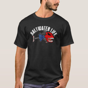 Camiseta Incrível Pescador de Peixes da Vida Marinha Pesca