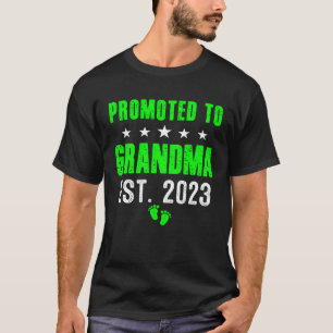 Camiseta Incrível promovido à vovó 2023 Nova vovó para B