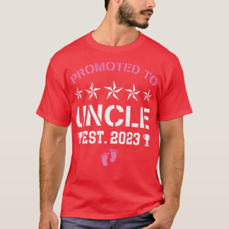 Camiseta Incrível promovido ao tio 2023 É uma garota grávid