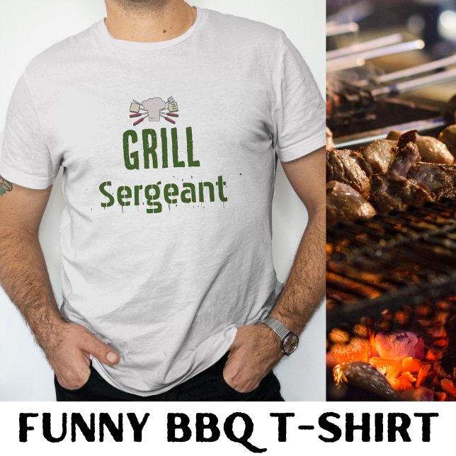 Camiseta Incrível Sargento Funny Churrasco Homens Novidade (Criador carregado)