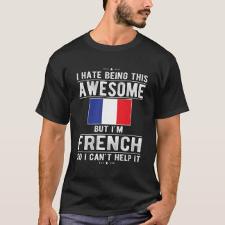 Camiseta Incrível Sinalizador Francês França Raízes Frances