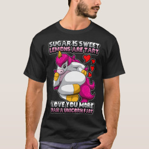 Camiseta Incrível Unicórnio Farta Corações Dizendo