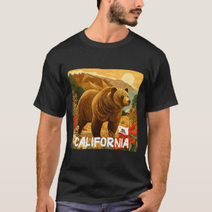 Camiseta Incrível urso da Califórnia na natureza gráfico pa