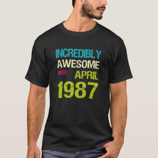 Camiseta Incrivelmente Incrível Desde Aniversário De Abril
