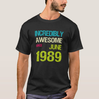 Camiseta Incrivelmente Incrível Desde Aniversário De Junho