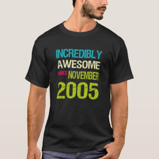 Camiseta Incrivelmente Incrível Desde Aniversário De Novemb