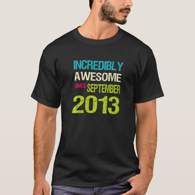 Camiseta Incrivelmente Incrível Desde Aniversário De Setemb (Frente)