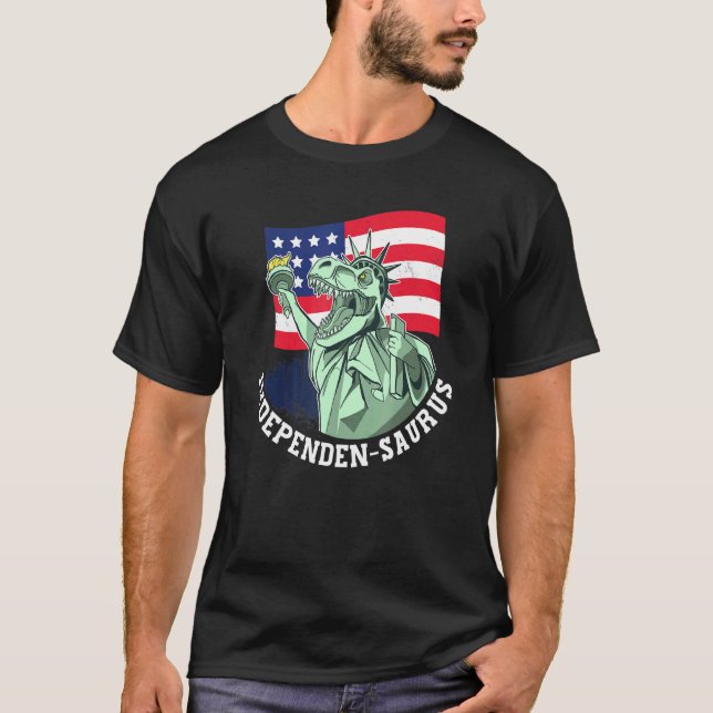 Camiseta Independen-Saurus 4 de Julho Dinossauro Independên (Frente)