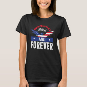 Camiseta Independência agora e para sempre 4 de julho Patri