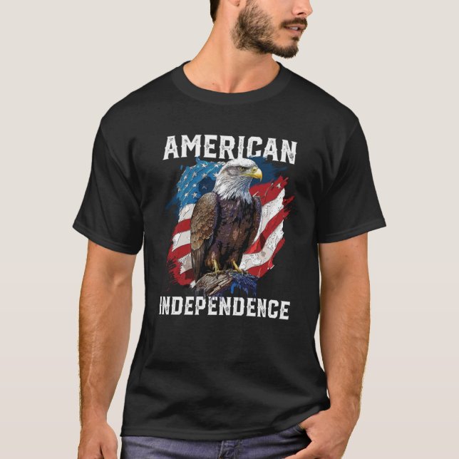 Camiseta Independência Americana Bald Eagle 4º de J (Frente)
