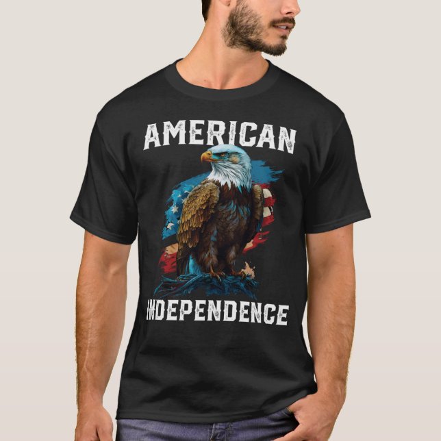 Camiseta Independência Americana Bald Eagle 4º de J (Frente)