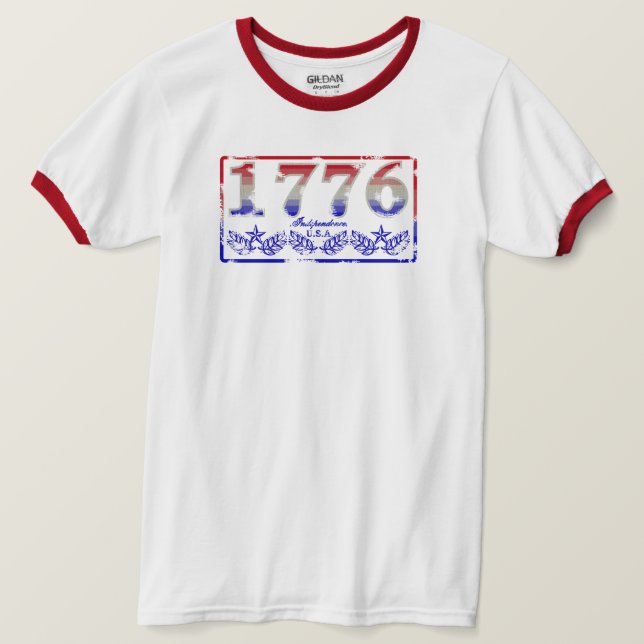 Camiseta Independência de 1776 (Frente do Design)