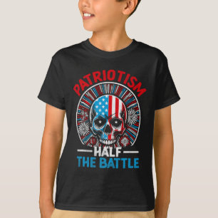 Camiseta Independência do Esqueleto Patriótico do Pavilhão