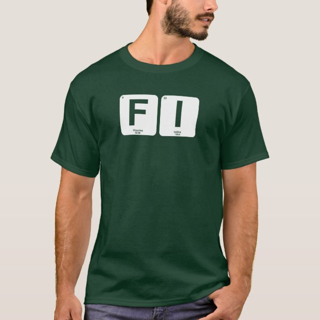 Camiseta Independência financeira Mesa periódica (Frente)