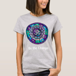 Camiseta Independência Mandala ~ Seja a mudança no roxo