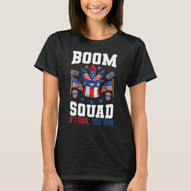 Camiseta Independência No Dia 4 De Julho, Esquadrão Da Boca (Frente)