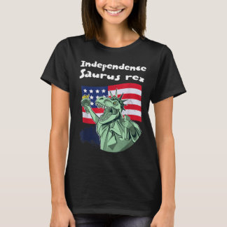 Camiseta independência saurus Rex 4 de julho dia estátua da