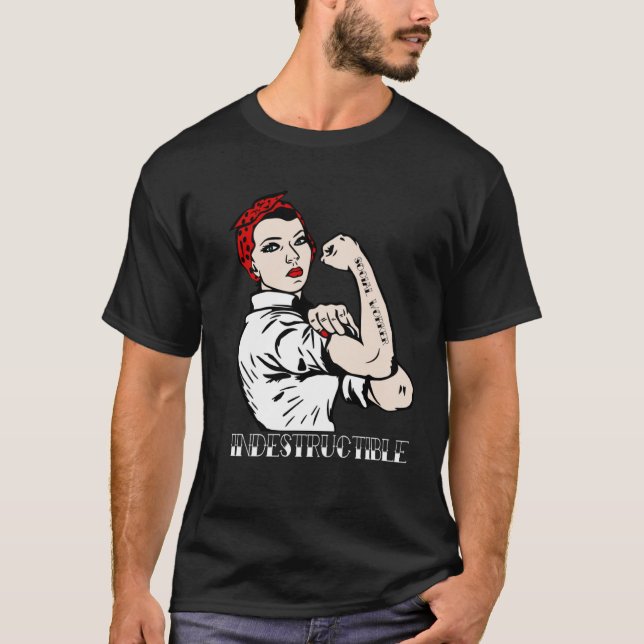 Camiseta Indestructible Social Worker Pin Up (Frente)