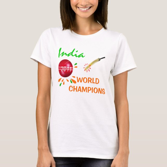 Camiseta India 2011 campeonatos do mundo do grilo ICC (Frente)