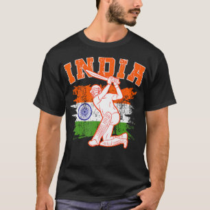 Camiseta Índia - Apoiadores de Críquete Camarão de Jersey