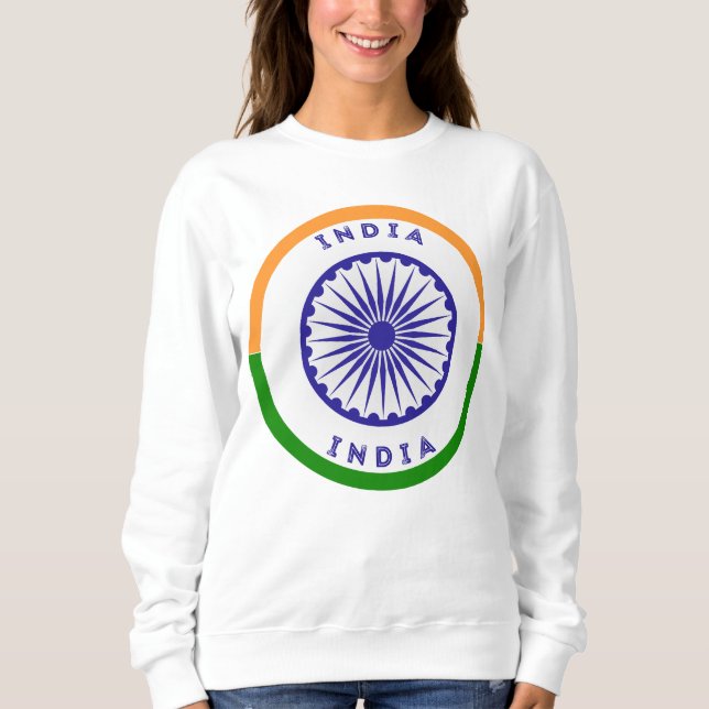Camiseta Índia Ashoka Chakra Circle Shape (Frente)