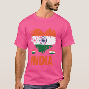 Camiseta Índia Bandeira Ideia para Crianças e Novidades Ind