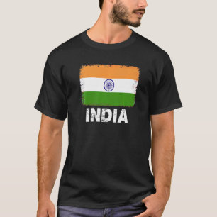 Camiseta Índia: Bandeira Suporta Mulheres Pessoas Indianas