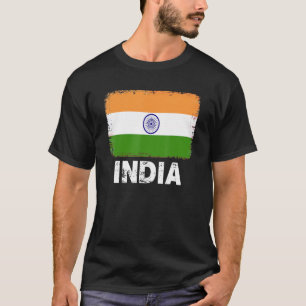 Camiseta Índia: Bandeira Suporta Mulheres Pessoas Indianas