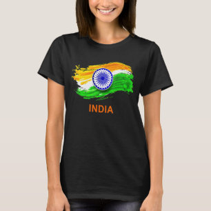 Camiseta Índia Bharat Indian Waving Flag