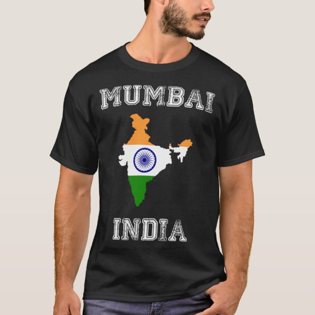 Camiseta India Distressed Flag Mumbai Pride (Frente)