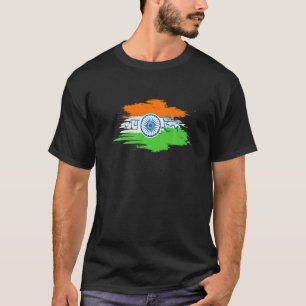 Camiseta Índia Independência de Bandeira Jai Hind Patriótic